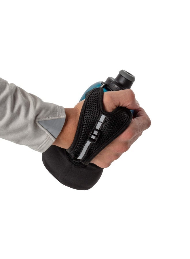 Nathan Running Handheld Quick Squeeze. No-Grip Adjustable Hand Strap. 12Oz   18Oz   Insulated. Reflective Hydration Water Bottle.  18Oz  Black Blue - Image 3