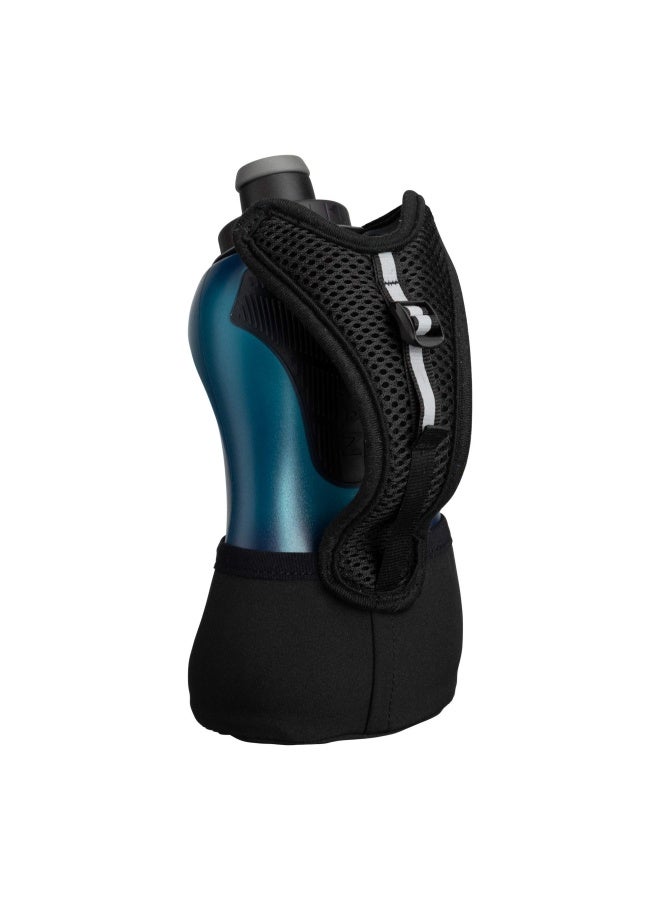 Nathan Running Handheld Quick Squeeze. No-Grip Adjustable Hand Strap. 12Oz   18Oz   Insulated. Reflective Hydration Water Bottle.  18Oz  Black Blue - Image 2