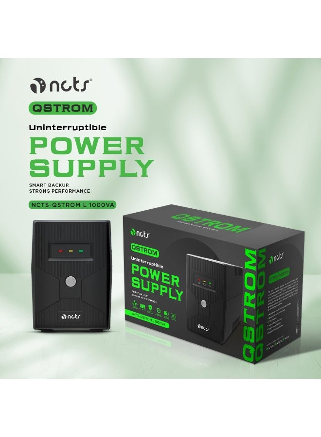 NCTS Line Interactive UPS NCTS QSTROM L SERIES 1000VA Voltage Input 220V Buck Up AVR Voltage Stabilization Fast Transfer Reliable Buck Up for Home & Office Equipment - Image 2