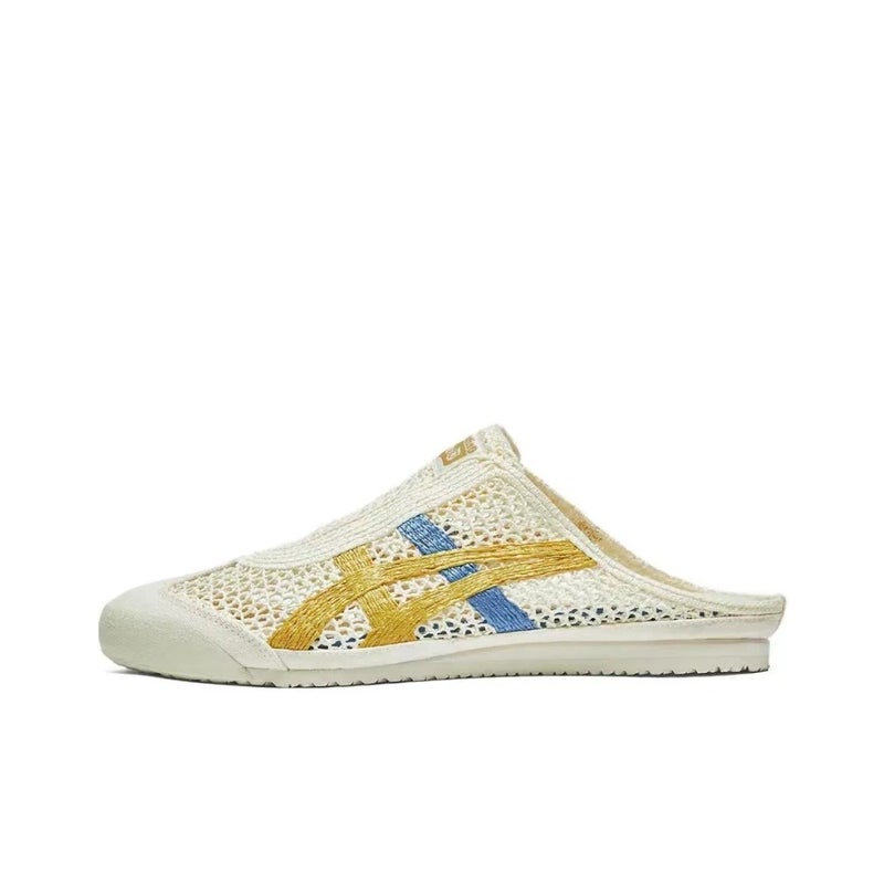 Onitsuka Tiger MEXICO 66 SABOT Brown Green Comfortable Lightweight Casual Slip-On Unisex Sandal Durable Everyday