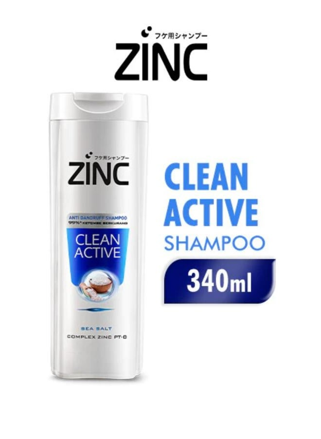 زينك شامبو ضد القشرة نظيف وملح البحر 340 مل - Image 2