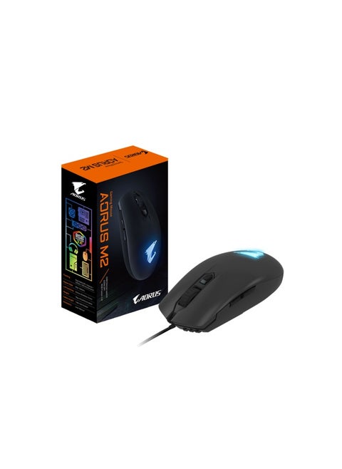 ماوس الألعاب السلكي من جيجابايت Aorus M2 اسم العلامة التجارية جيجابايت اللون أسود كابل تقنية الاتصال، LED بصري ميزات خاصة خفيفة الوزن كشف الحركة البصرية كمية الزر 5 اتجاه اليد يمكن استخدامه بكلتا اليدين اسم الموديل اسود الاستخدامات الموصى بها لألعاب المنتج وزن السلعة 231 جرام