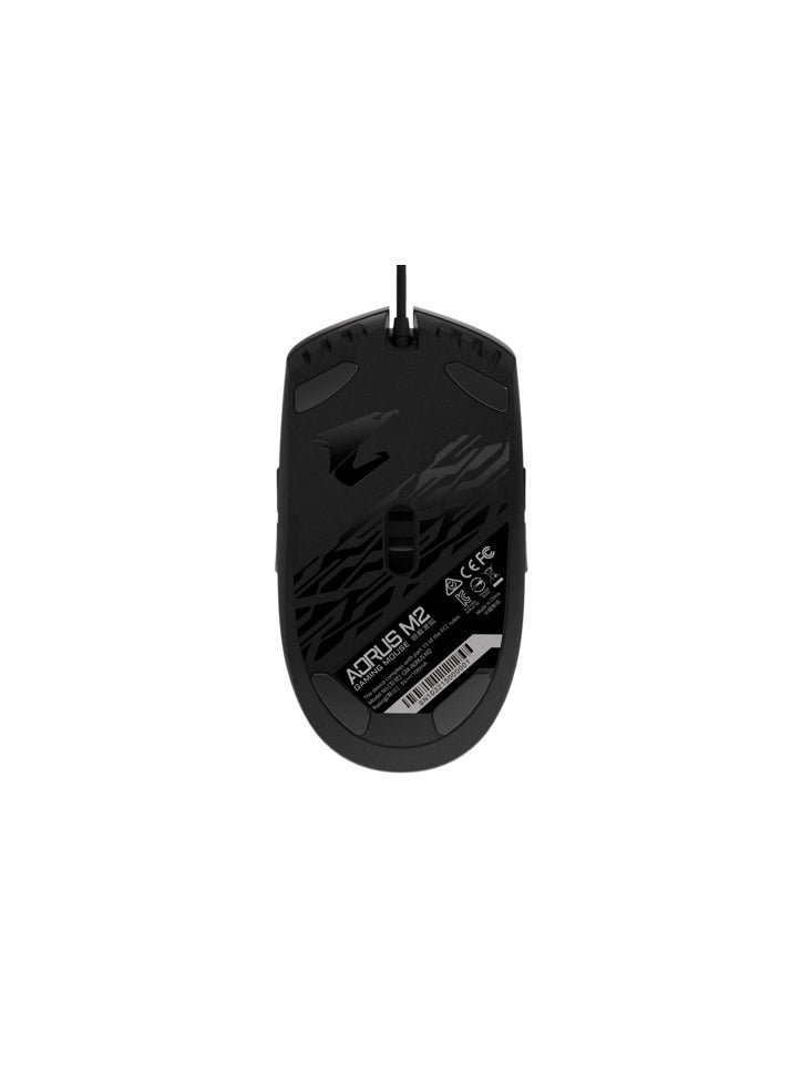 ماوس الألعاب السلكي من جيجابايت Aorus M2 اسم العلامة التجارية جيجابايت اللون أسود كابل تقنية الاتصال، LED بصري ميزات خاصة خفيفة الوزن كشف الحركة البصرية كمية الزر 5 اتجاه اليد يمكن استخدامه بكلتا اليدين اسم الموديل اسود الاستخدامات الموصى بها لألعاب المنتج وزن السلعة 231 جرام