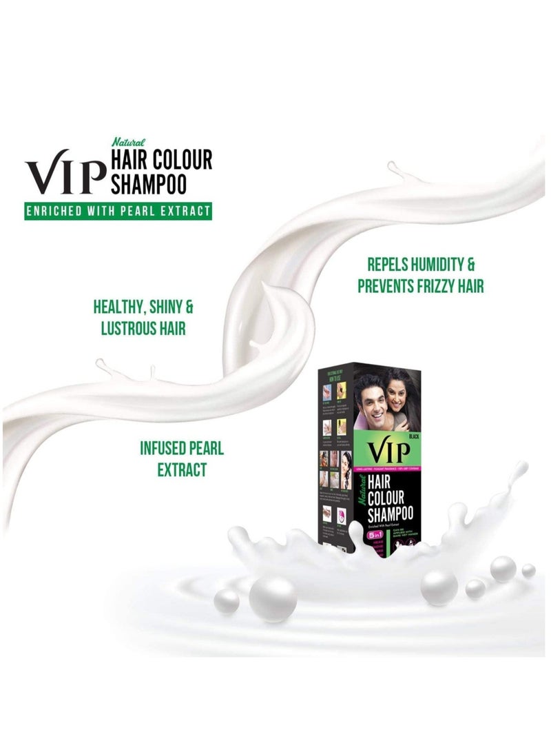 VIP Natural Hair Colour Shampoo Black 180ml - Image 5
