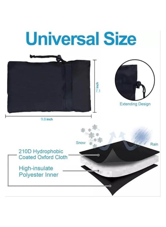 Outdoor Water Faucet Cover for Winter,9.8H x 7.1W Outside Thickened Faucet Covers for Winter Freeze Protection, Reusable Waterproof Faucet Socks (Black, 2 Pieces)  - Image 3