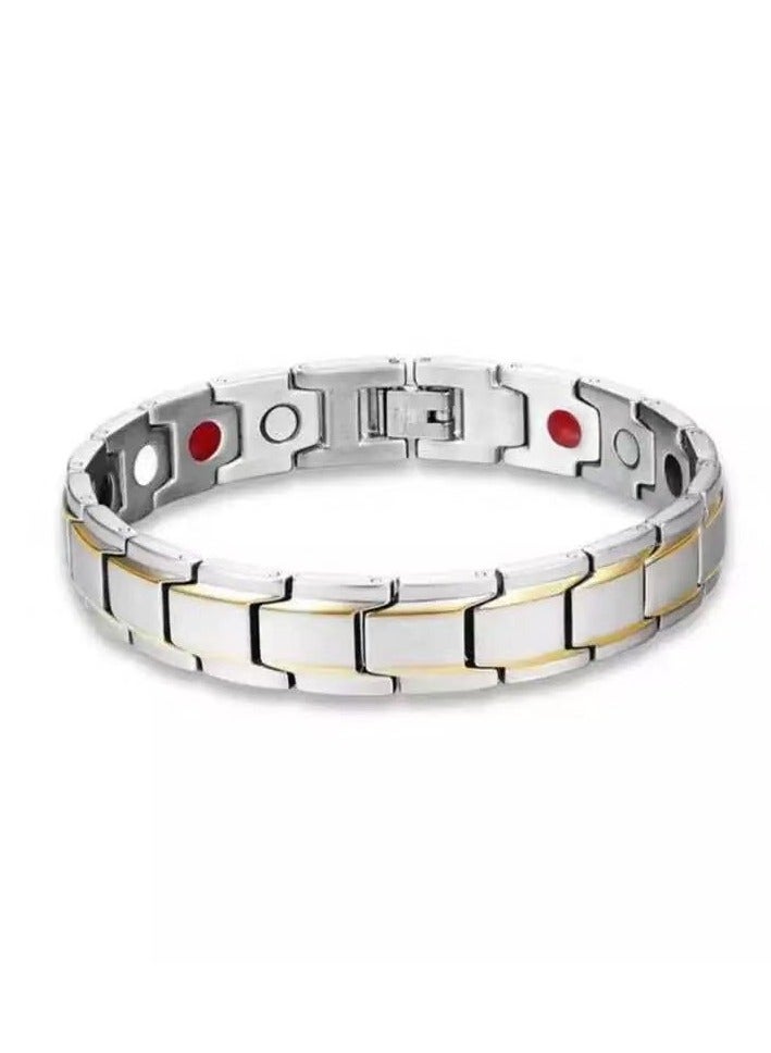 Men's High-Tech Magnetic Bracelet，Elegant Titanium Magnetic Bracelet (Silver) - Image 2