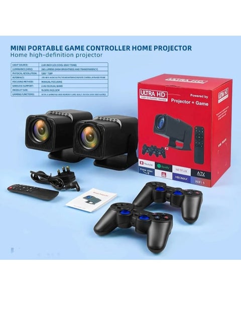 Mini portable Ultra HD High Dynamic Range Projector Plus  Game controller home projector
