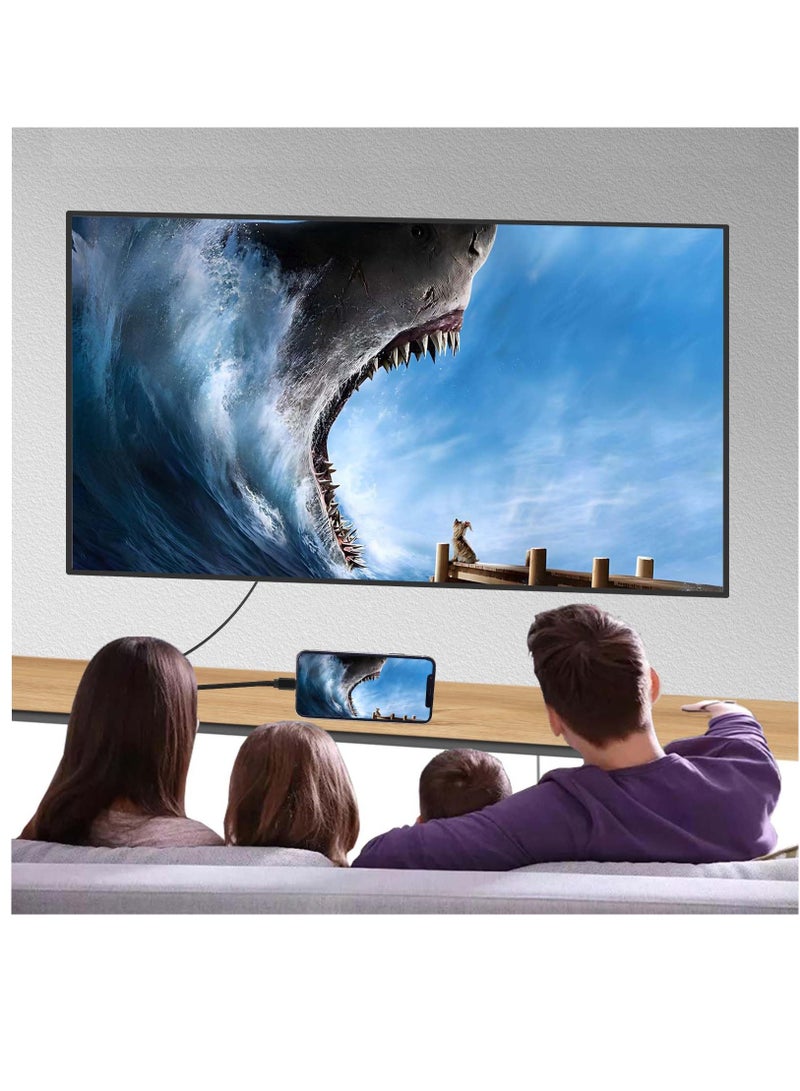 4K HDMI Adapter MHL Converter Cable for iPhone 15 Pro Max Samsung Galaxy USB Type C Android Phones to TV Projector Monitor - Image 3