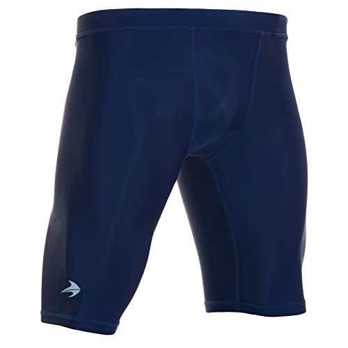 CompressionZ Men’s Compression Shorts Workout & Training | Performance Spandex Baselayer Athletic Gym, Running, Rowing Underwear Navy Small - Image 1
