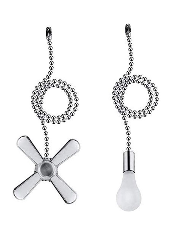 2-Piece Beaded Ball Light And Fan Pull Chains