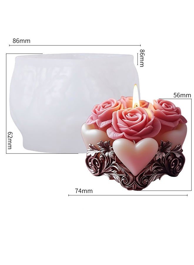 EVERELAM Rose Flower Heart Succulent Cylinder Molds Silicone Wave Spiral Candle Mold - Silicone Resin Casting Molds for Candle & Resin & Soap Craft Supplies - Image 3