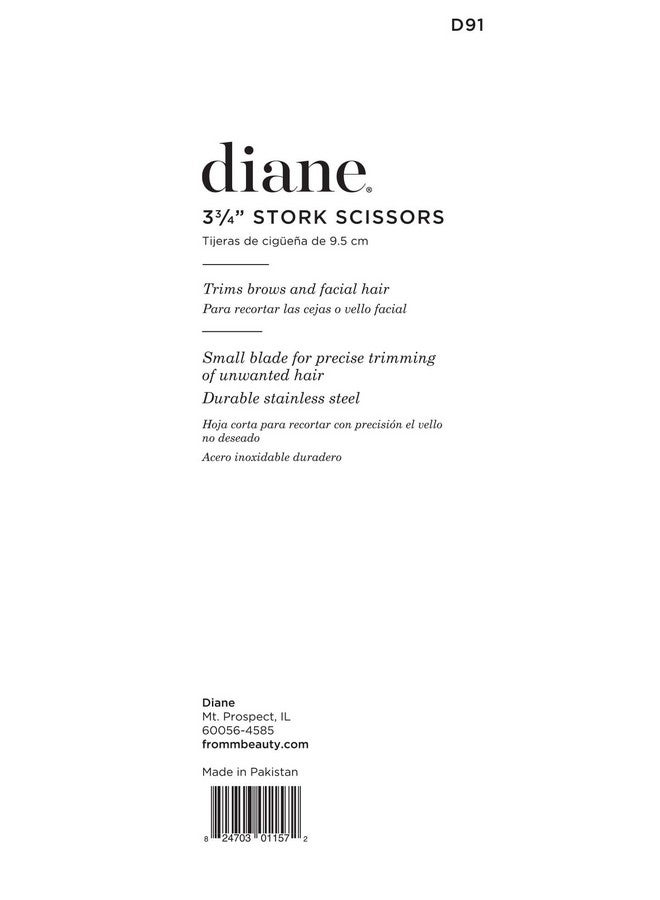Diane Stork Scissors For Eyebrows Silver 3.75 - Image 4