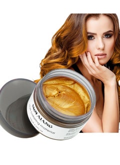 MOFAJANG Orange Gold Instant Hair Coloring Wax, Temporary Hair Dye Pomade for Men & Women's Natural Hairstyles, Party, Cosplay - 4.23 oz  - Image 2
