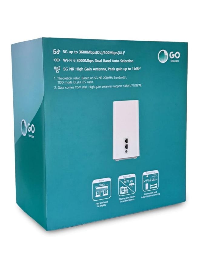 GO Telecom - GO Telecom 5G Huawei CPE H155-381 Wireless Hotspot with 12 Months Unlimited Internet Subscription – Compatible with STC Network - Image 1