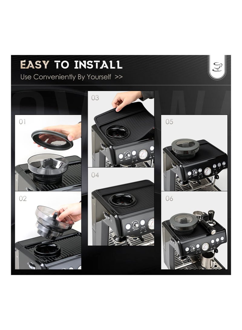Silicone Coffee Machine Mat, Food-Grade Waterproof Heat-Resistant Non-Slip Pad, Compatible with Breville 870/880, Essential Accessory for Coffee Makers.