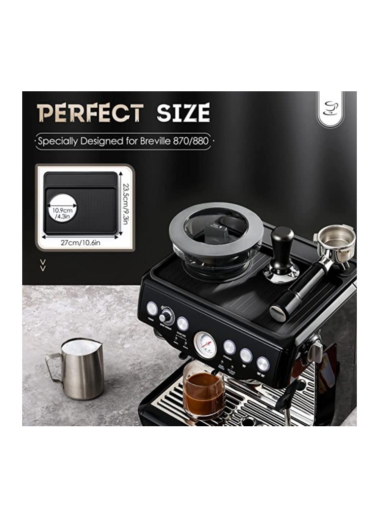 Silicone Coffee Machine Mat, Food-Grade Waterproof Heat-Resistant Non-Slip Pad, Compatible with Breville 870/880, Essential Accessory for Coffee Makers.