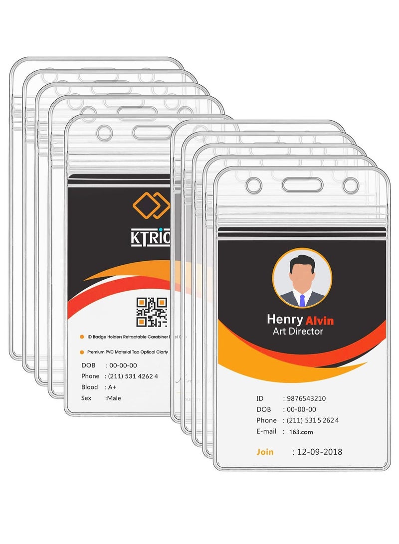 Generic 10-Pieces Clear ID Card Holder,ID Card Holder,Transparent ID Card Holder,ID Card Sleeve  - Image 1