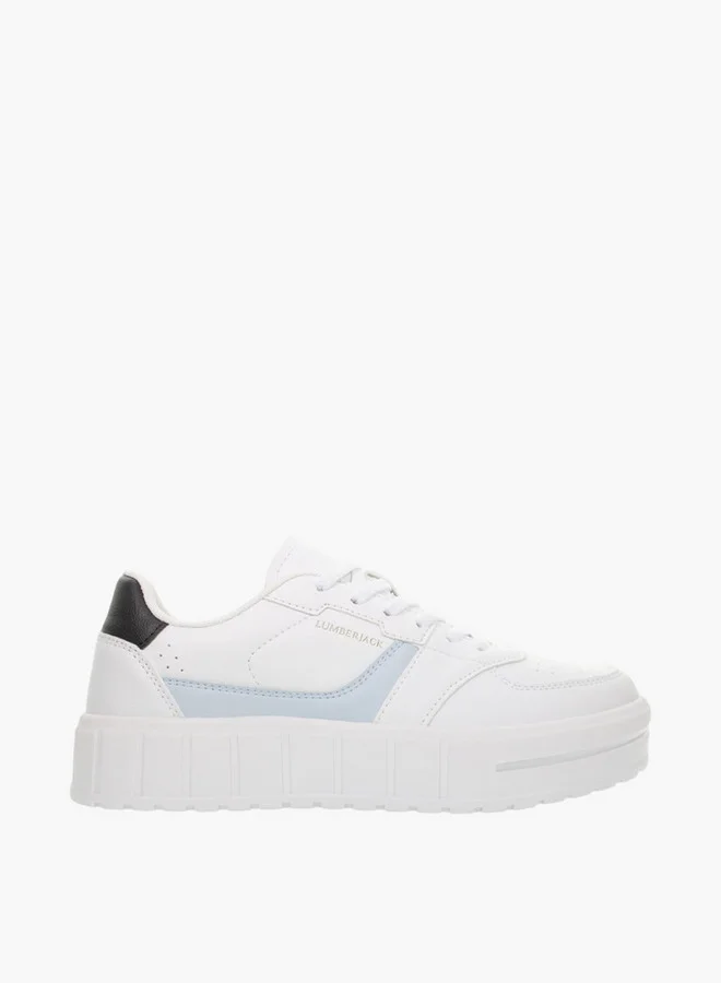 LUMBERJACK Women's Panelled Lace-Up Sneakers