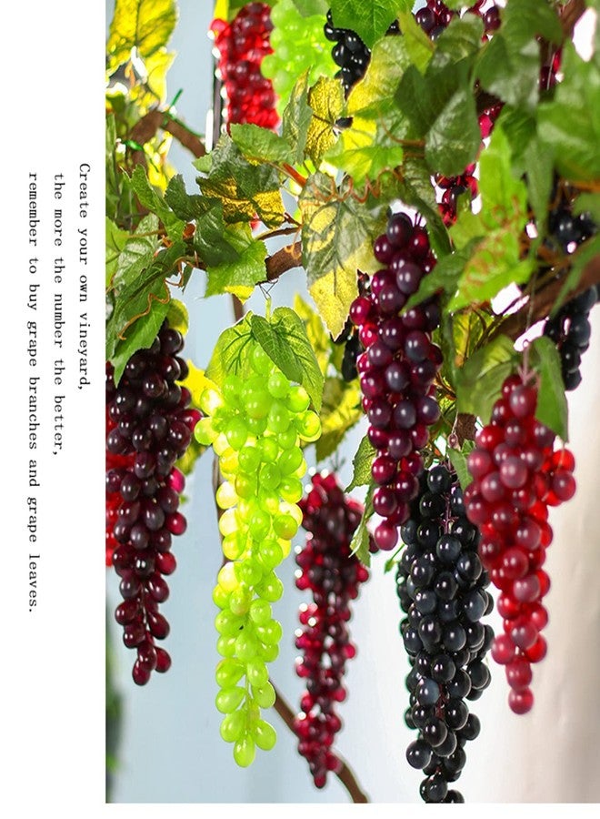 Bairdish بيرديش قطعتان من عنب العقيق الواقعي، ثمار عنب صناعية، حزم عنب مزيفة لتزيين الحدائق، سلال الفاكهة، المتاجر، أدوات تعليمية للأطفال (110 حبات، 13 بوصة) - Image 5