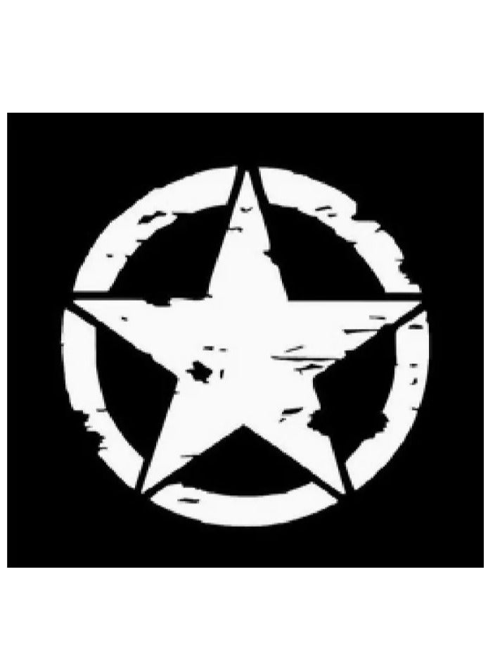 RYN Automotive Body Sticker Motorcycle Star Pattern Adhesive Vinyl Sticker WHITE - Image 1
