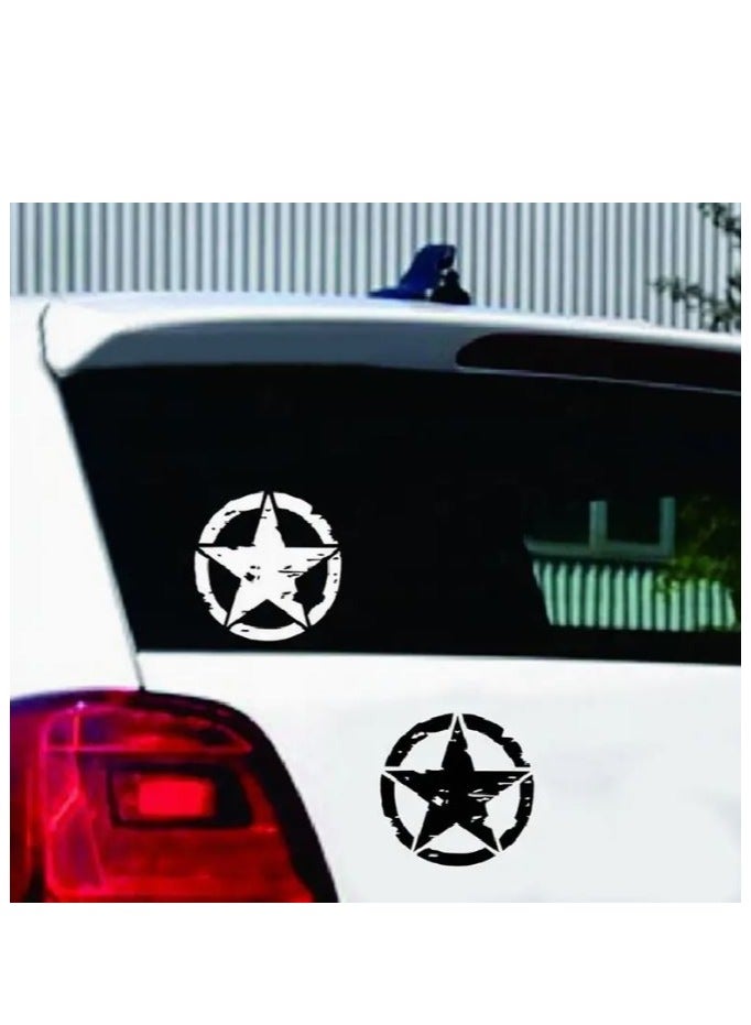 RYN Automotive Body Sticker Motorcycle Star Pattern Adhesive Vinyl Sticker WHITE - Image 3