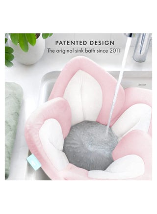 Blooming Lotus Baby Bath Seat Flower Shaped Comfortable Bathtub Baby Bath Seat Premium Baby Bathtub Newborn and Baby Essentials Baby Gift Fits Most Sink - view 2