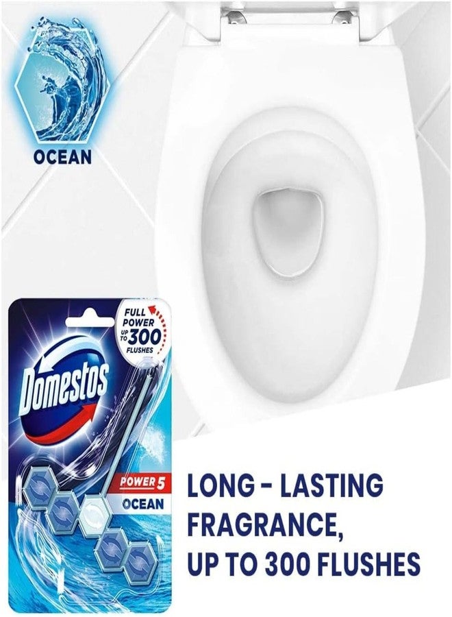 Domestos Power 5 Ocean Toilet Rim Block 55g (Pack of 2) - Image 5