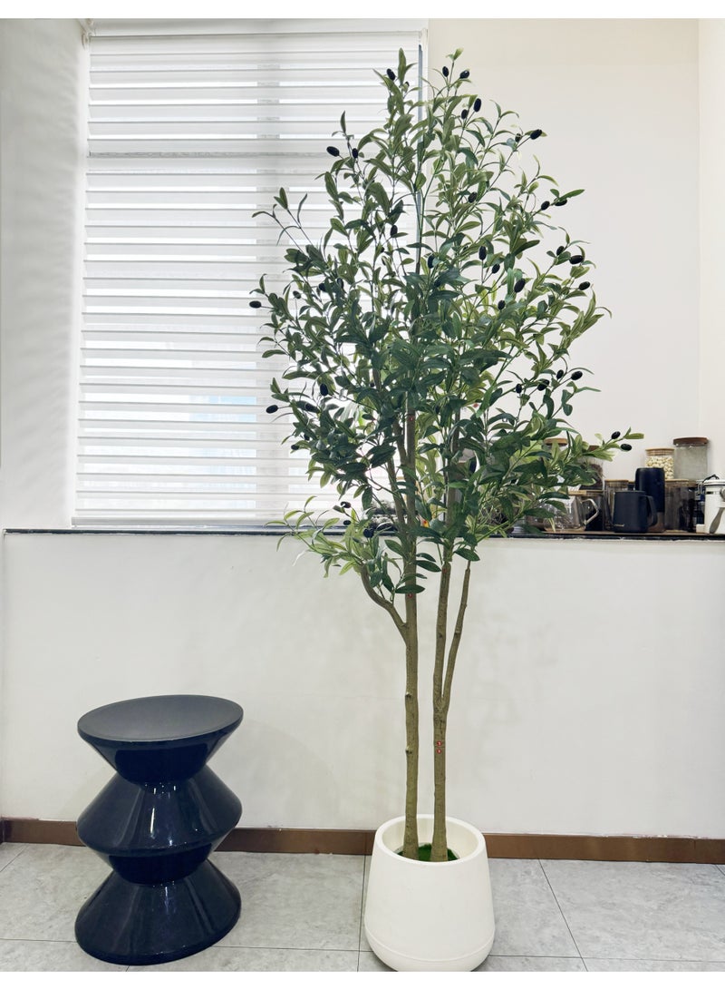 شجرة زيتون اصطناعية (بطول 5 أقدام / حوالي 1.6 متر - شجرة كبيرة اصطناعية داخلية) – شجرة زيتون حريرية في أصيص لتزيين المنزل العصبي وهدايا لاستقبال المنازل الجديدة - Image 5