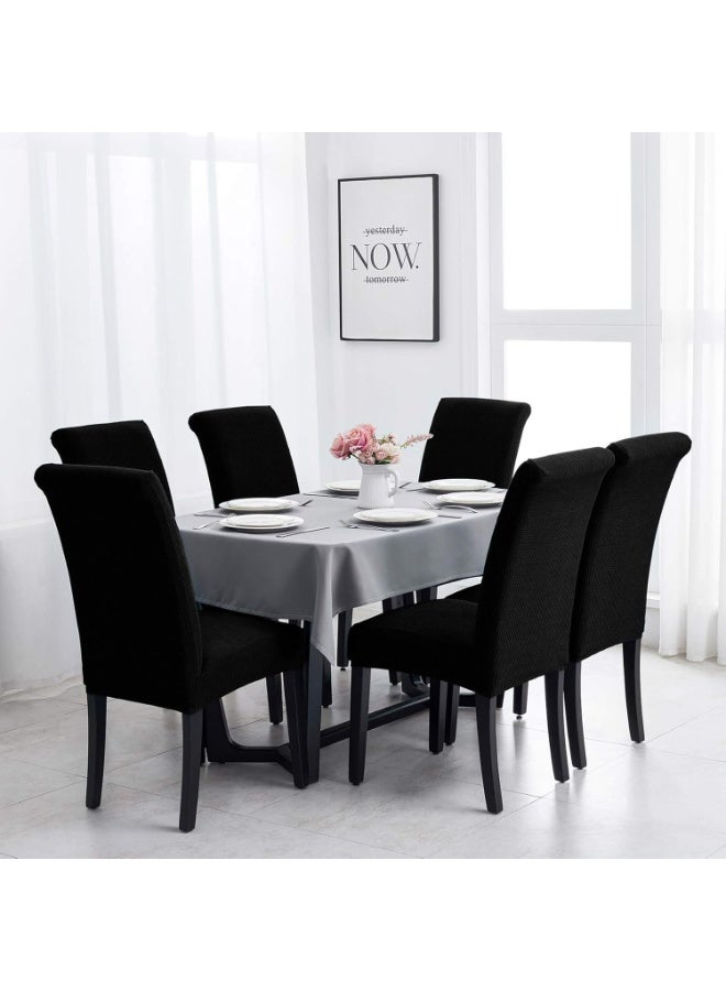 طقم أغطية كراسي غرفة الطعام المقاومة للماء بنسبة 100%، مكون من 4 قطع، غطاء كرسي قابل للتمدد من قماش الجاكار، قابل للإزالة والغسل، واقي كرسي للمنزل، المطعم، قاعة الولائم (yt-2) - Image 2