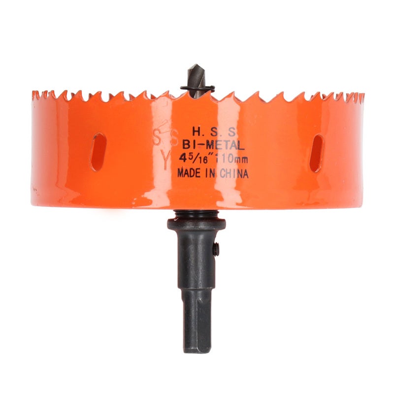 SSY Hole Saw 4-5/16in Bimetal - Large Hole Cutting High Speed Steel - Fast Chip Evacuation for Soft Metal Wood Plastic - Image 3