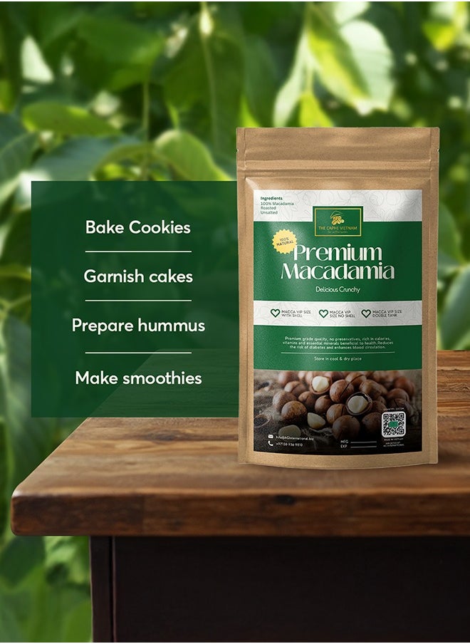 The Caphe Vietnam - Premium Macadamia Nuts - 1 KG | VIP Size With Shell | Unsalted & Roasted | Premium Vietnamese Macadamia Nuts - Image 1