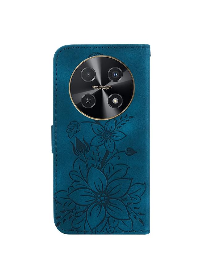 اس-توب جراب لهاتف Huawei nova 12i 4G Global Lily من الجلد المنقوش - Image 3