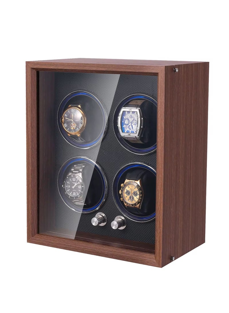 Yahor Automatic Watch Winder Display Case Rotating Watches Box Storage Box Luxury Mechanical Electric Grids Wooden Winders - Image 1