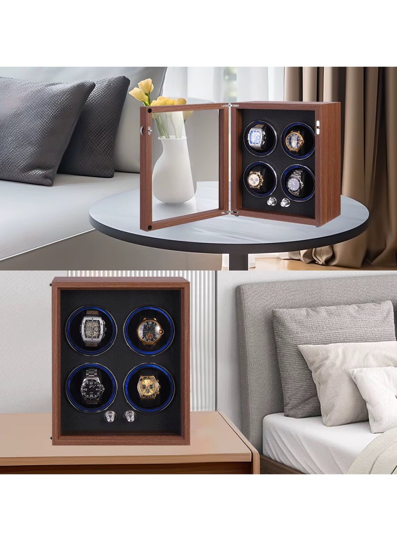 Yahor Automatic Watch Winder Display Case Rotating Watches Box Storage Box Luxury Mechanical Electric Grids Wooden Winders - Image 2