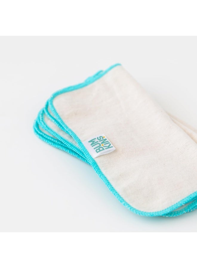 Bumkins Reusable Flannel Baby Wipes, 12 Count, Natural - Image 3