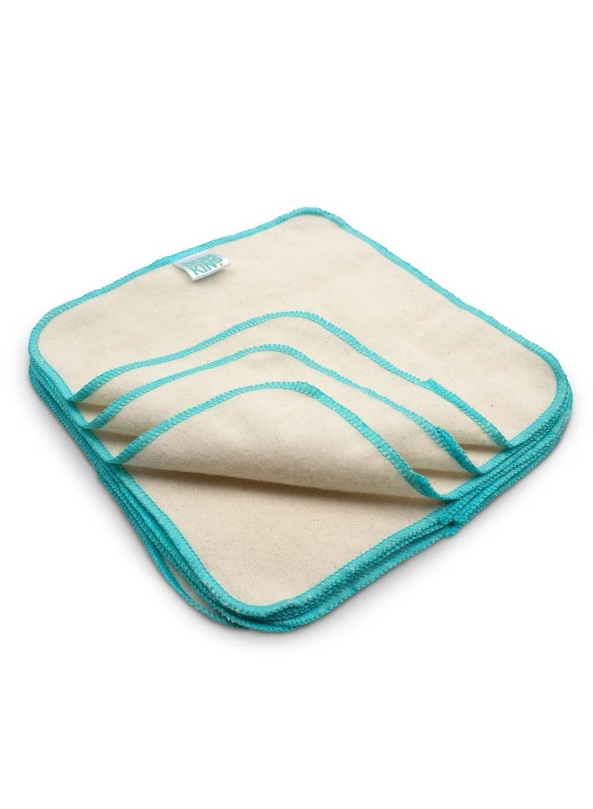 Bumkins Reusable Flannel Baby Wipes, 12 Count, Natural - Image 2