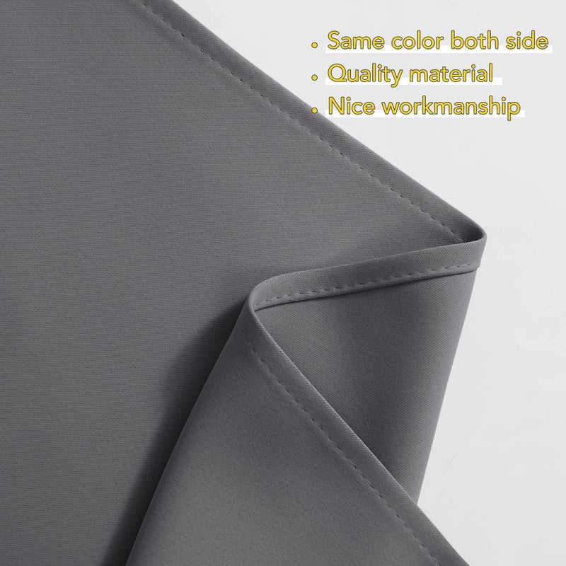 نايس تاون Nicetown Blackout Window Window Treatment Pocket Beact Beacting Tier-FaLance/Swags مصممة خصيصًا لغرفة المعيشة (زوج واحد 36 بطول 63 بوصة كل لوحة رمادية)  - Image 5