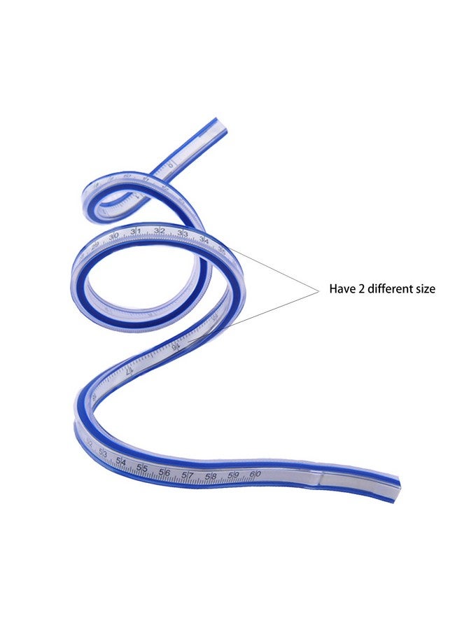 FORSUN 24 Inch (60Cm) Flexible Curve Ruler Flex Design Rule Ideal For Use: Engineering Drawing Design Graphics Garment Design All Kinds Of Painting - Image 4