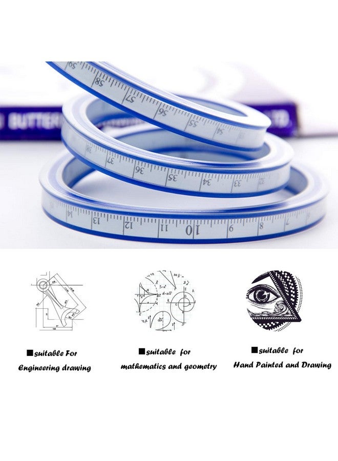 FORSUN 24 Inch (60Cm) Flexible Curve Ruler Flex Design Rule Ideal For Use: Engineering Drawing Design Graphics Garment Design All Kinds Of Painting - Image 3