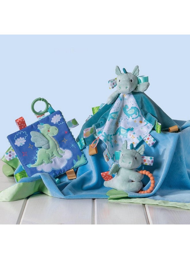 Taggies Crinkle Me Toy With Baby Paper & Squeaker With Sensory Tags, 6.5 X 6.5-Inches, Drax Dragon - Image 2