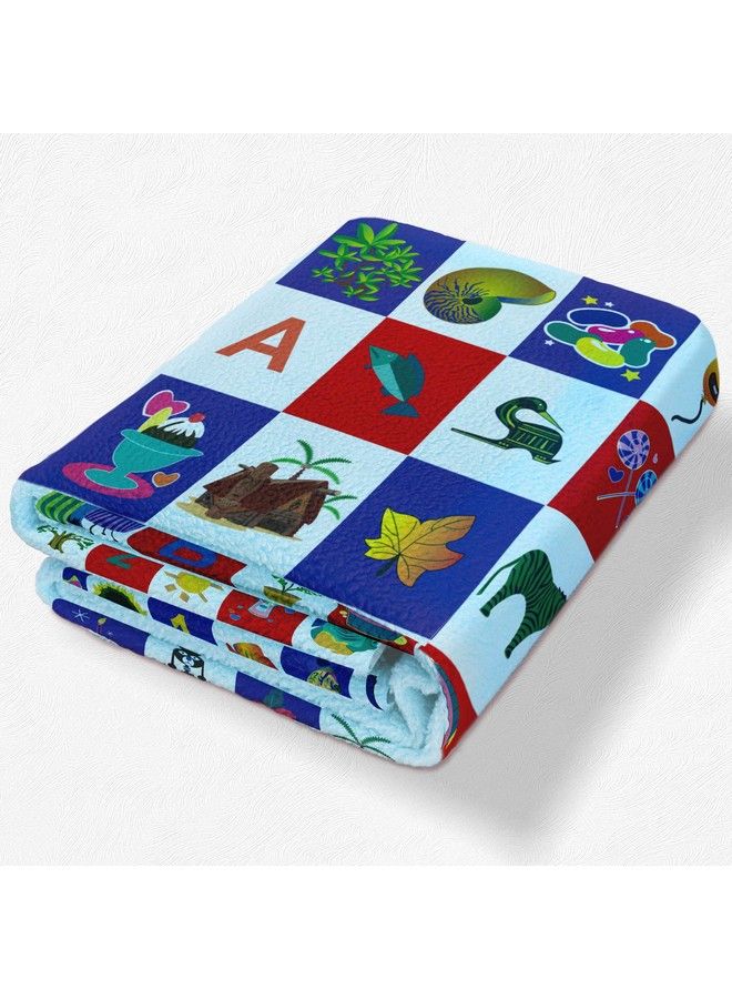 QUICK DRY Sheet Printed Waterproof Baby Bed Protector - Highly Absorbent Play Mat for Babies (Small, 70 x 50 cm, Blue - ABCD) - Image 2