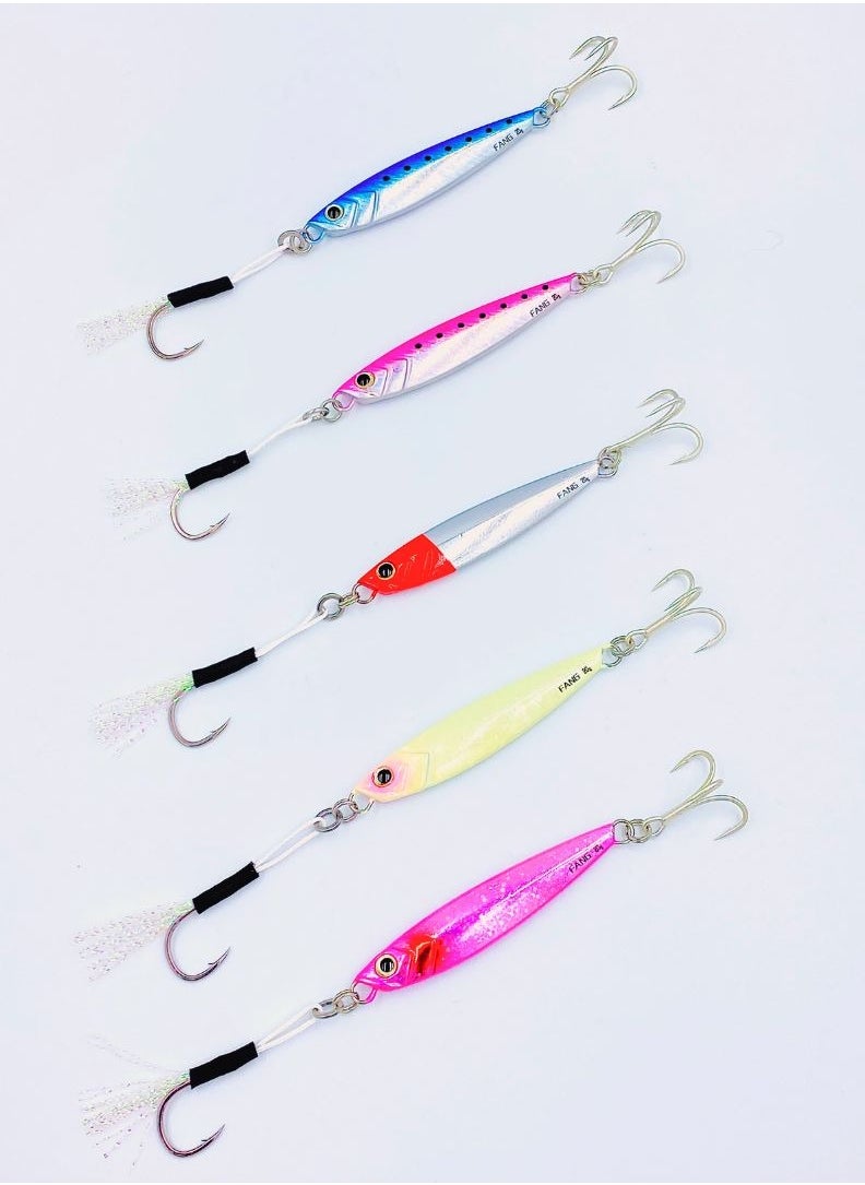 oakura Lumo Zebra Jig 30G Weights, Extra Sharp Bkk Hook, 10 Mesmerizing Colors - Lightweight Gear For Epic Fishing Adventures  - Image 3