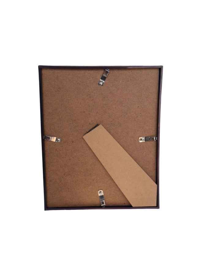طقم إطارات صور من PVC عدد 2 مقاس 8×10 إنش (20×25 سم)، إطار بلون خشبي بني مع ظهر خشبي، مناسب للطاولة أو التعليق على الحائط للمنزل والمكتب - Image 3