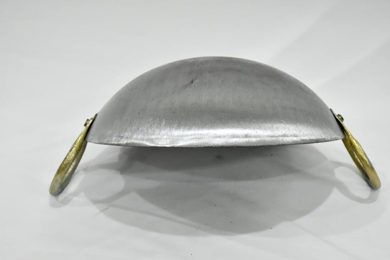 Sonanshi Sonanshi Silver Iron/loha/lokhand Kadhai 10 Inches for Cooking/Frying with Large Handle  - Image 3