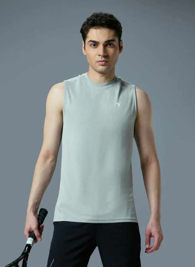 تكنوسبورت Technosport Men Melange Slim Fit Sports Innerwear Vest