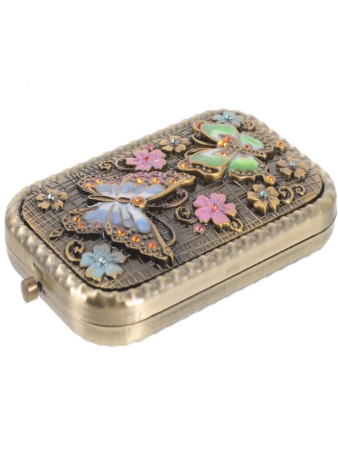 Beaupretty 1pc Vintage Double-Sided Foldable Makeup Mirror Compact Portable Travel Cosmetic Mirror for Women High-Definition Present - Image 3