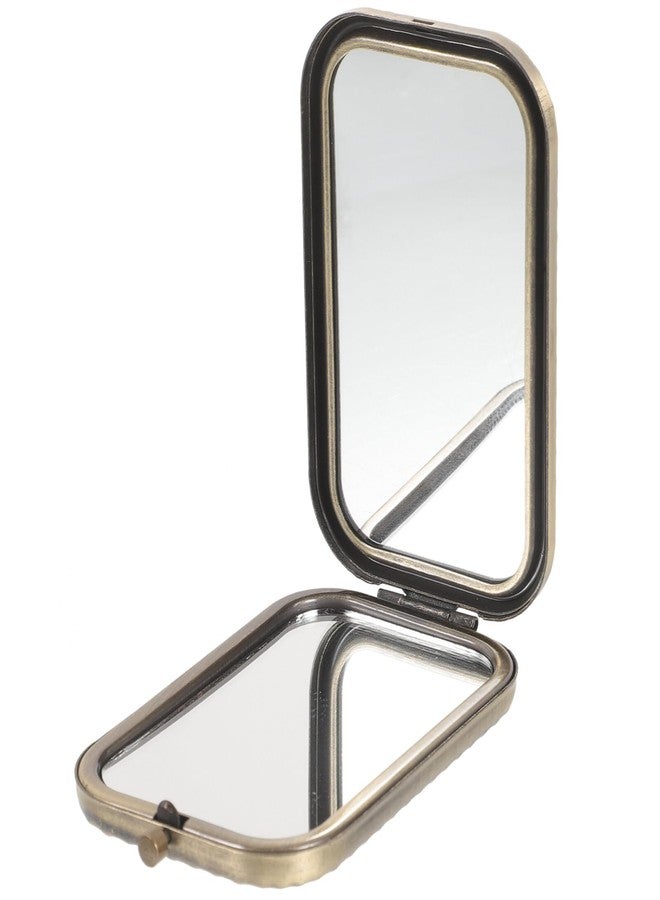 Beaupretty 1pc Vintage Double-Sided Foldable Makeup Mirror Compact Portable Travel Cosmetic Mirror for Women High-Definition Present - Image 2