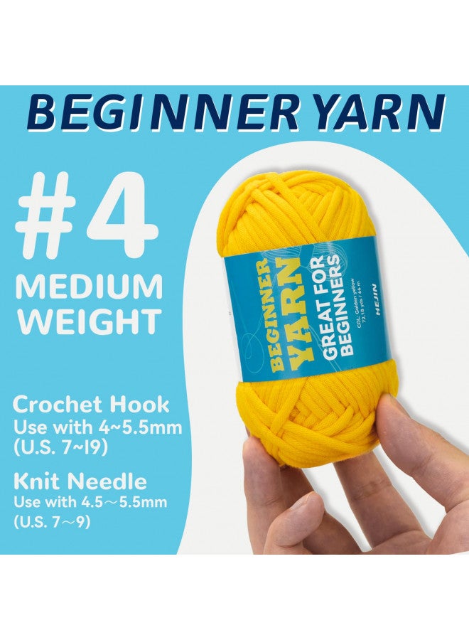 HEJIN 60g Pink Yarn for Crocheting and Knitting;66m (72yds) Cotton Yarn for Beginners with Easy-to-See Stitches;Worsted-Weight Medium #4;Cotton-Nylon Blend Yarn for Beginners Crochet Kit Making - Image 2