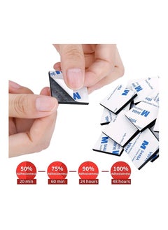 3M 100 Pack Square Double Sided Foam Tape Strong Pad Mounting Adhesive (Black)  - Image 5