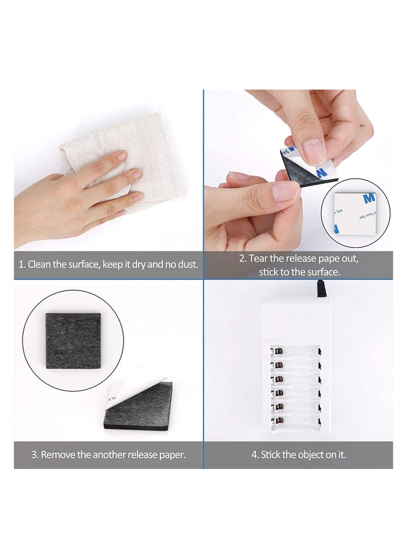 3M - 100 Pack Square Double Sided Foam Tape Strong Pad Mounting Adhesive (Black) - Image 1